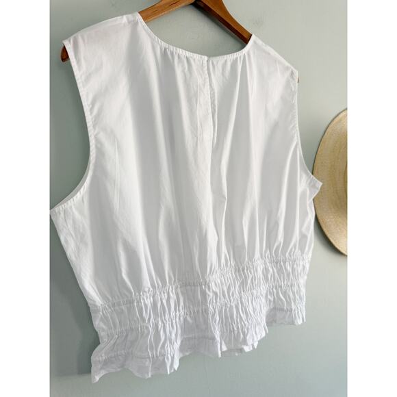 J.Crew | NWT Hyacinth top in cotton poplin in White | Sz XL - Picture 9 of 10